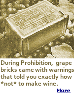 Despite the reservations printed on the label, home wine making during Prohibition was completely legal. A loophole in the Volstead Act allowed people to make and consume up to 200 gallons of wine in their home, which comes out to a little more than two and a half standard 750 ml bottles per night, per household, per year. 
